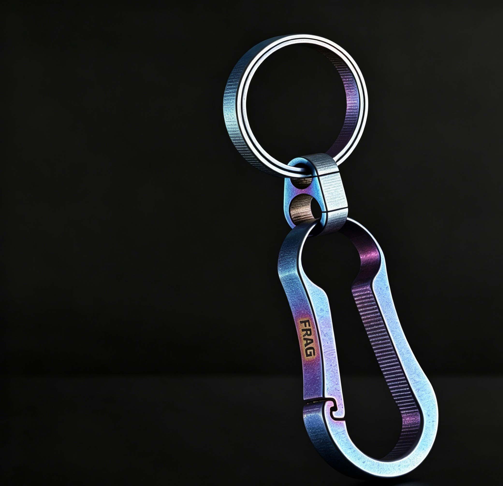 (Default Hong Kong Dollar) FEGVE Titanium Alloy Automotive Integrated Keychain TI007- Titanium U Stone Wash Original Color - Image 8