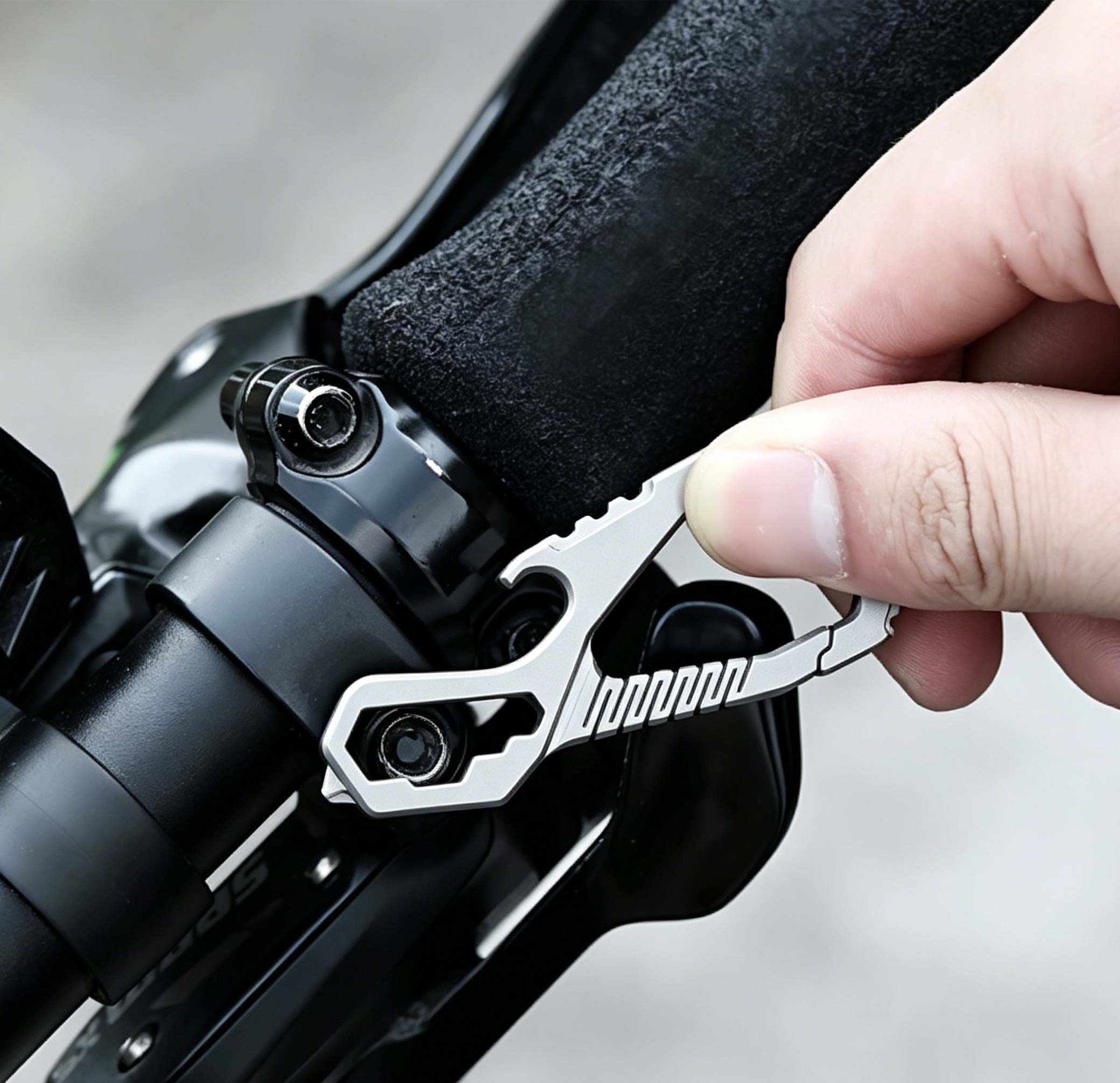 (Default Hong Kong Dollar) Fegve titanium alloy multifunctional keychain - Image 7