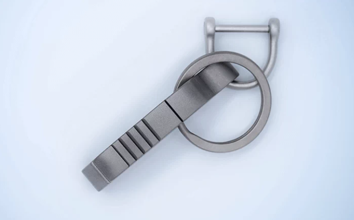 (Default Hong Kong Dollar) Fegve titanium alloy multifunctional belt keychain TI059 car shaped leather buckle+horseshoe buckle+titanium ring - Image 10