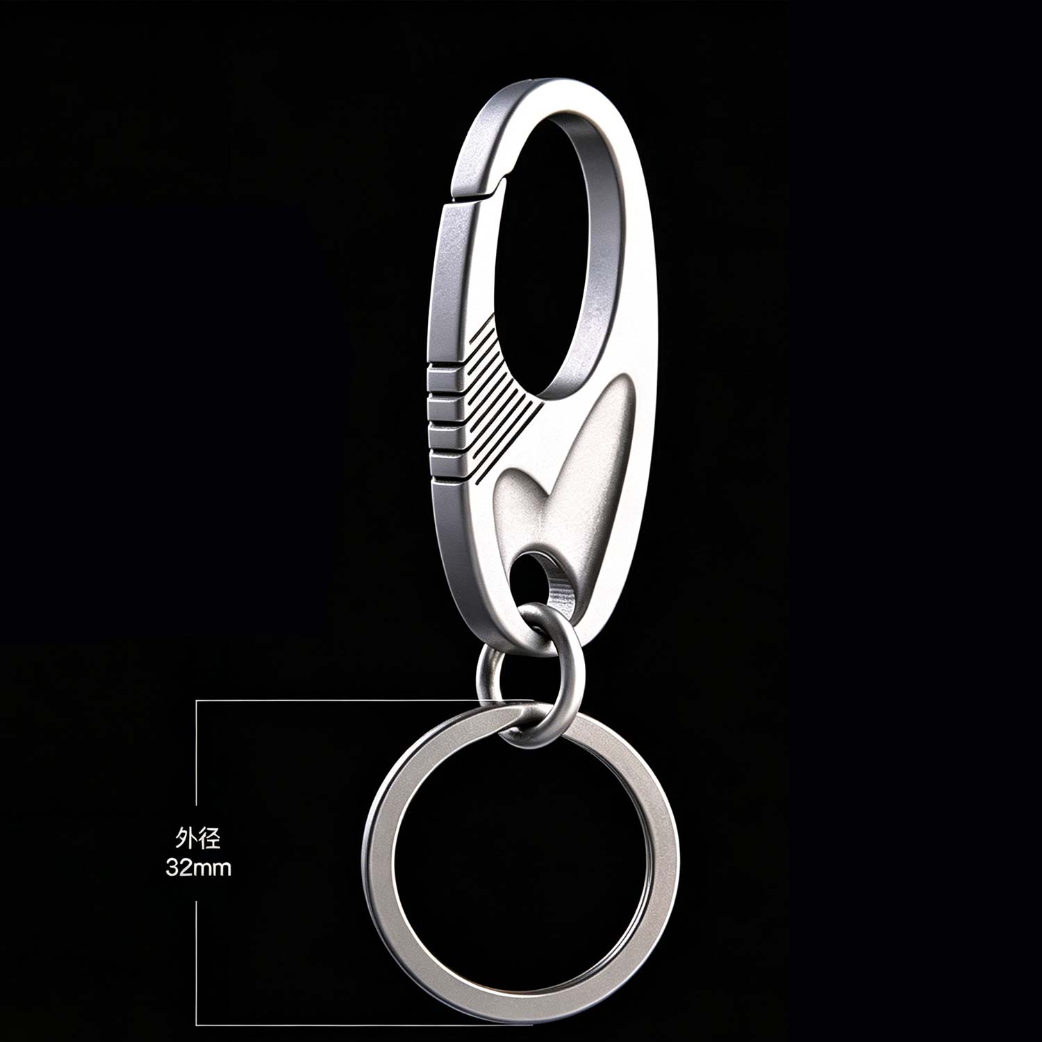 (Default Hong Kong Dollar) Fegve titanium alloy car keychain/titanium pair - circular ring version - Image 2