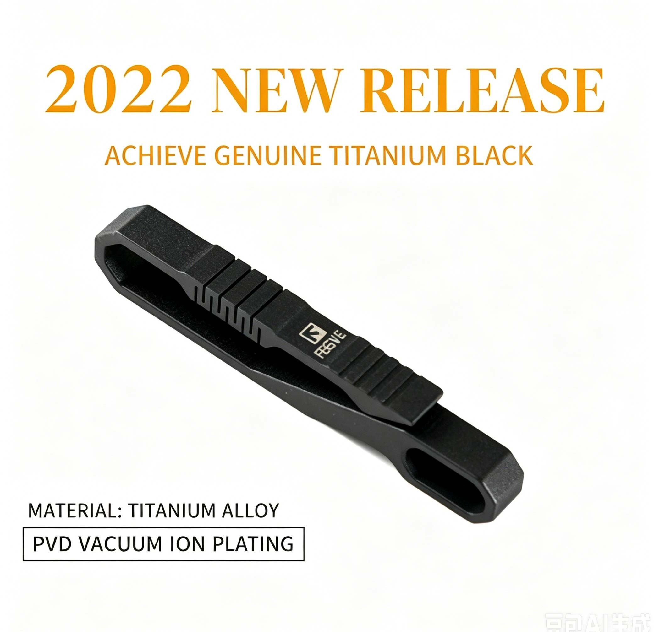 (Default Hong Kong Dollar) Fegve titanium alloy multifunctional belt keychain Ti-080 Titanium Speed - Image 6