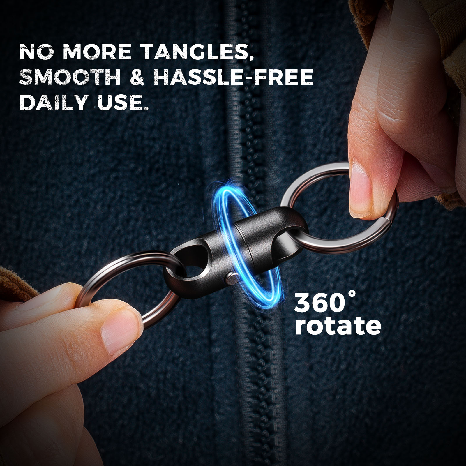 FEGVE New Titanium Alloy Magnetic Quick Release Keychain (Black) - Image 4