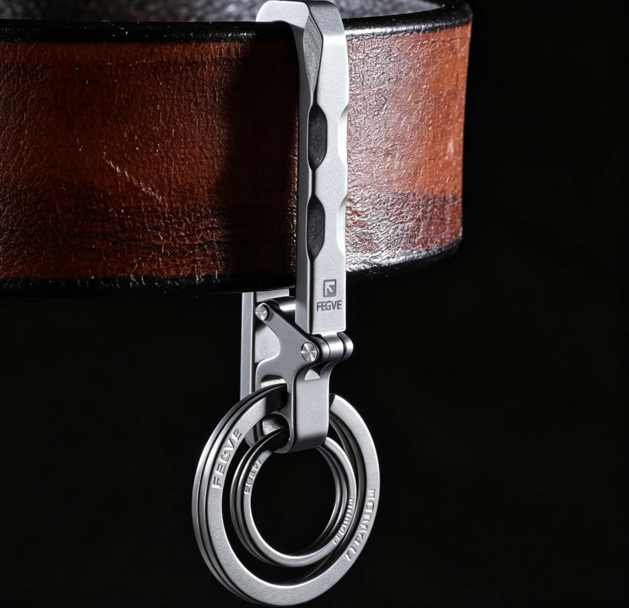 (Default Hong Kong Dollar) Quick detachable titanium alloy keychain/waist hanging sports pants keychain Ti097 - Image 6