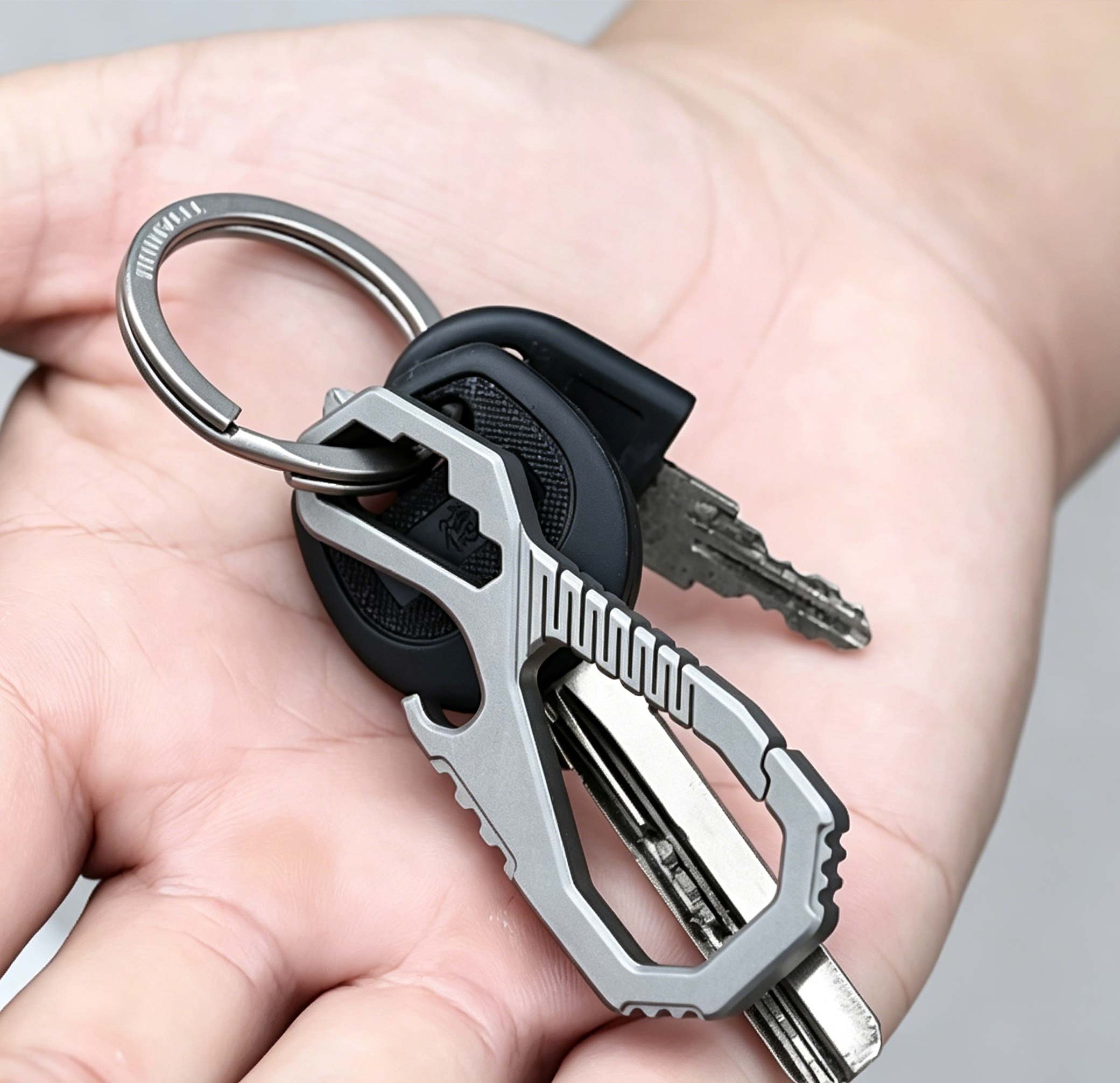 (Default Hong Kong Dollar) Fegve titanium alloy multifunctional keychain - Image 6