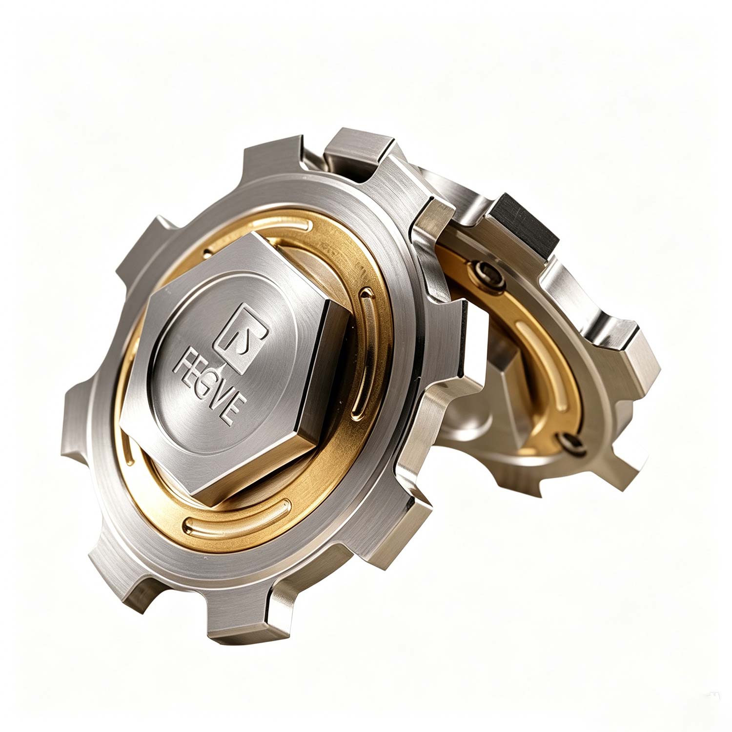 (Default Hong Kong Dollar) FEGVE Rotating Titanium Alloy Copper Stainless Steel Fingertip Gyroscope Reincarnation fingertip gyroscope