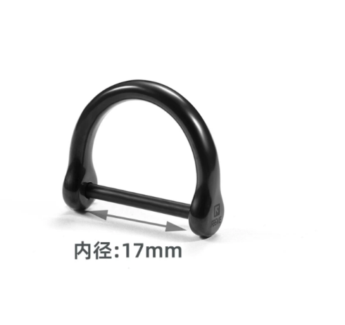 (Default Hong Kong Dollar)FEGVE Titanium Alloy Horseshoe Buckle Black Steel frosted black horseshoe buckle with an inner diameter of 17mm