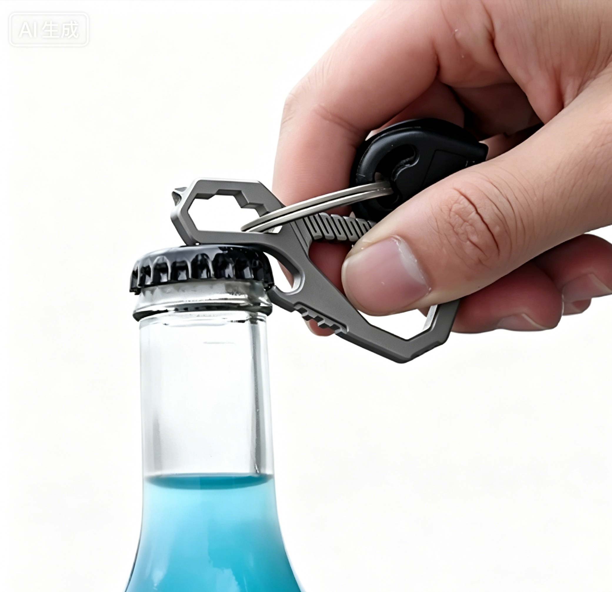 (Default Hong Kong Dollar) Fegve titanium alloy multifunctional keychain - Image 5