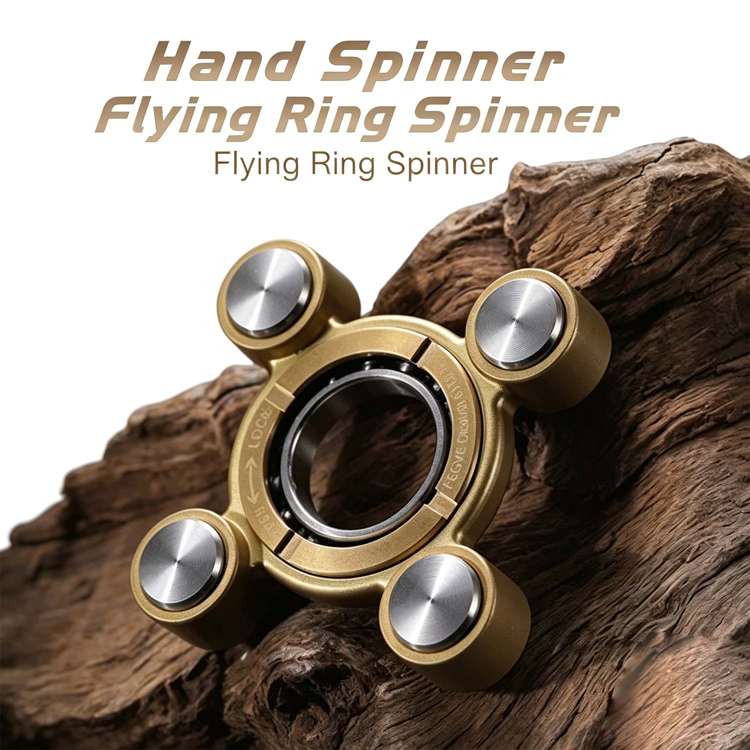 (Default Hong Kong Dollar) Fegve Feitian Air Copper Stainless Steel Combination Fingertip Gyroscope Adult Decompression EDC Toy - Image 4