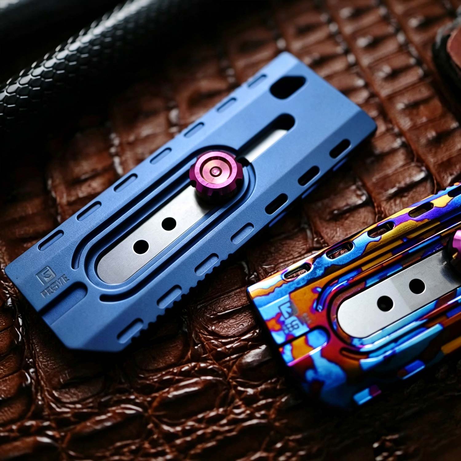(Default Hong Kong Dollar) FEGVE New Color Titanium Alloy Paper Cutting Knife EDC - Image 2