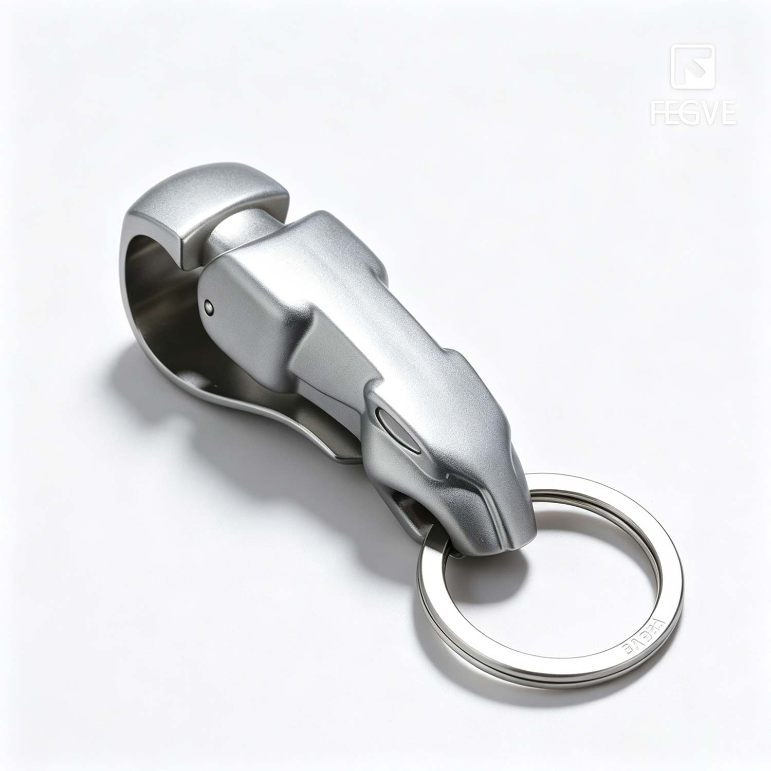 (Default Hong Kong Dollar) FEGVE Automotive Stainless Steel Keychain, Leopard Head Creative Simplicity - Image 9