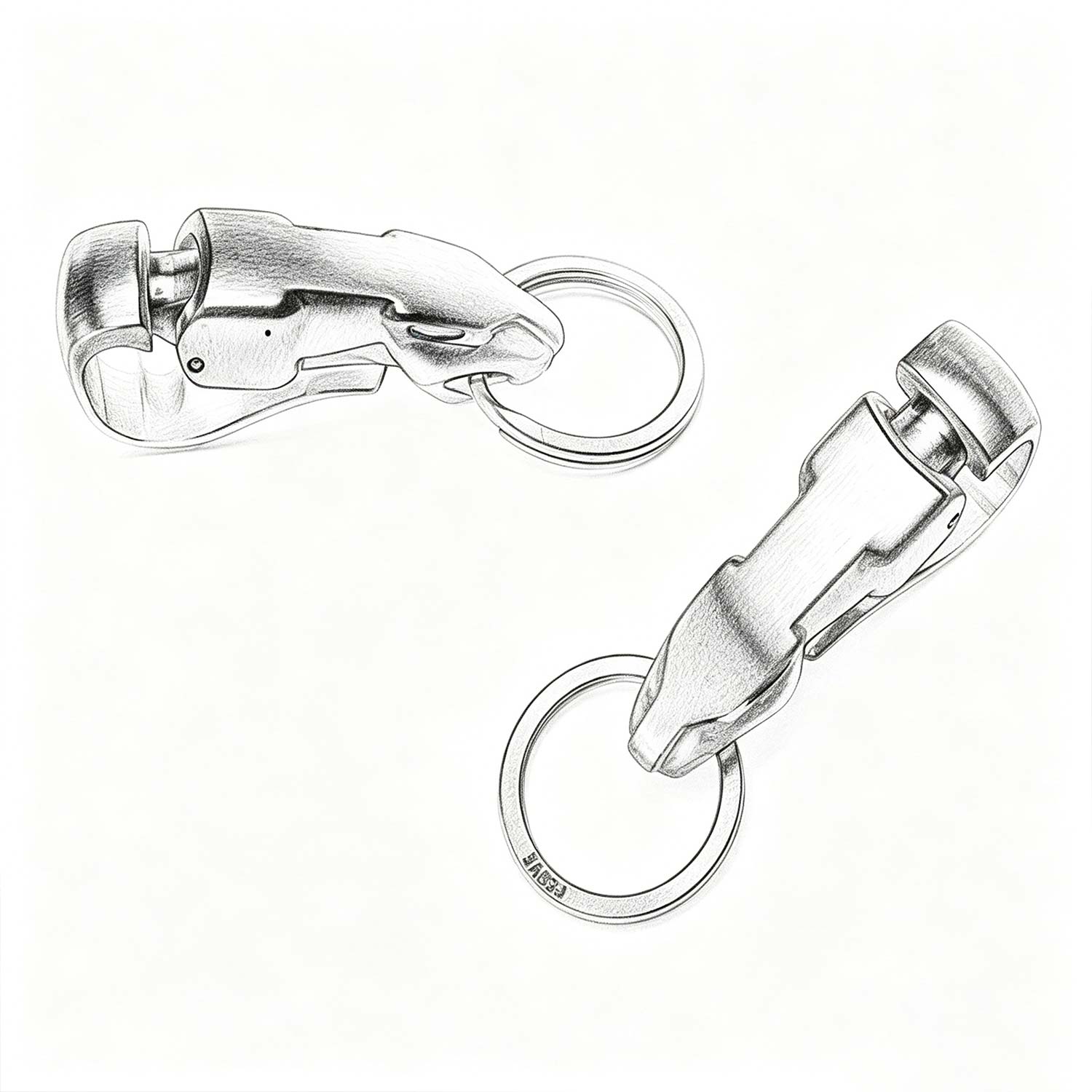 (Default Hong Kong Dollar) FEGVE Automotive Stainless Steel Keychain, Leopard Head Creative Simplicity - Image 8