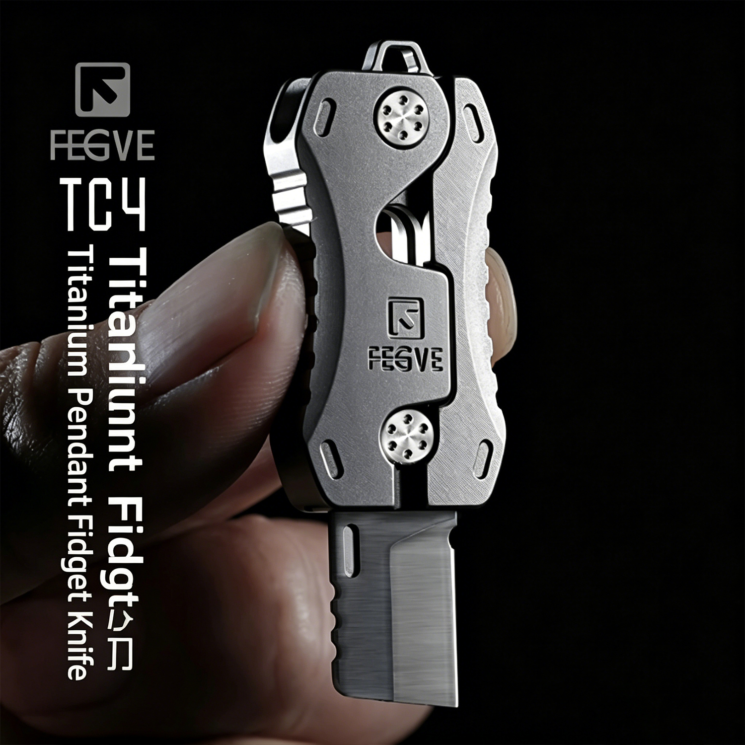 (Default Hong Kong Dollar) Titanium alloy small knife pendant/mini self-defense radish knife - Image 4