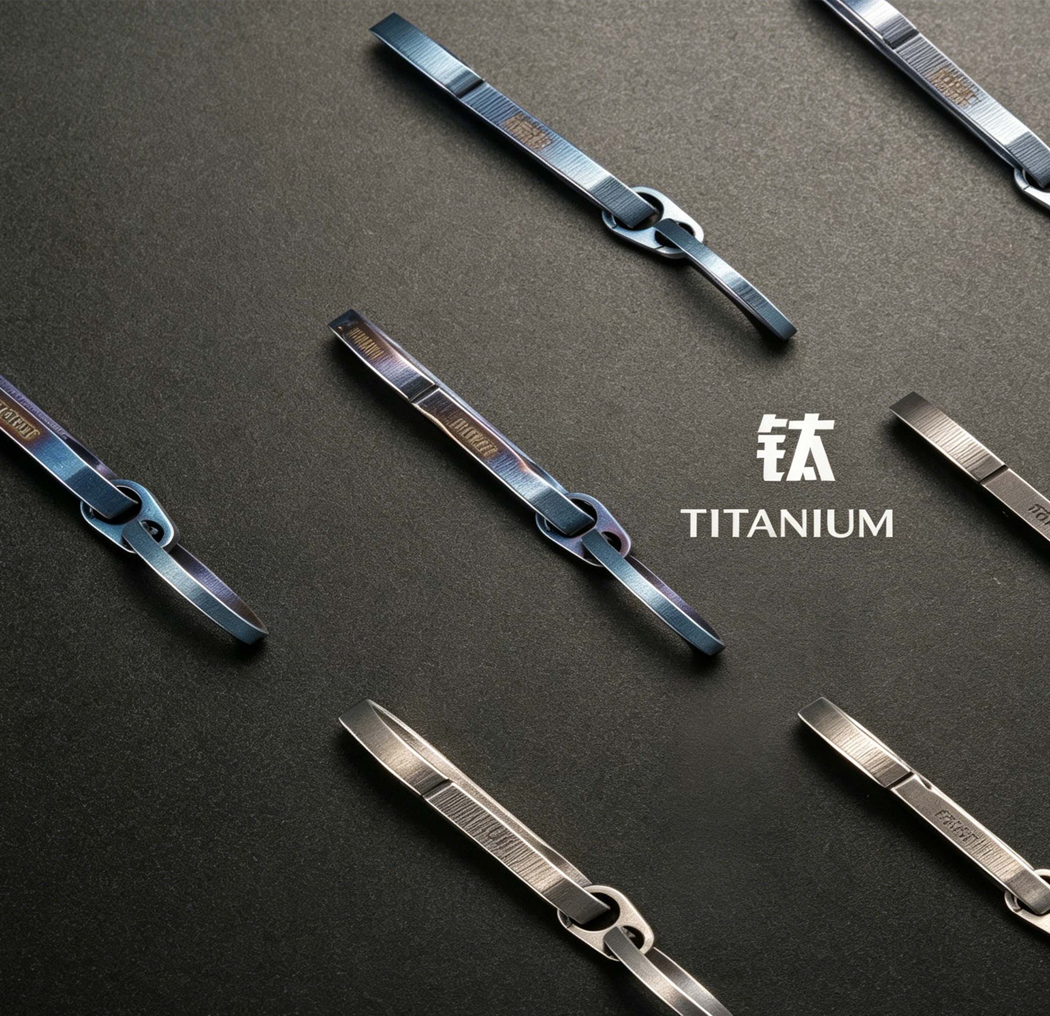 (Default Hong Kong Dollar) FEGVE Titanium Alloy Automotive Integrated Keychain TI007- Titanium U Stone Wash Original Color - Image 4