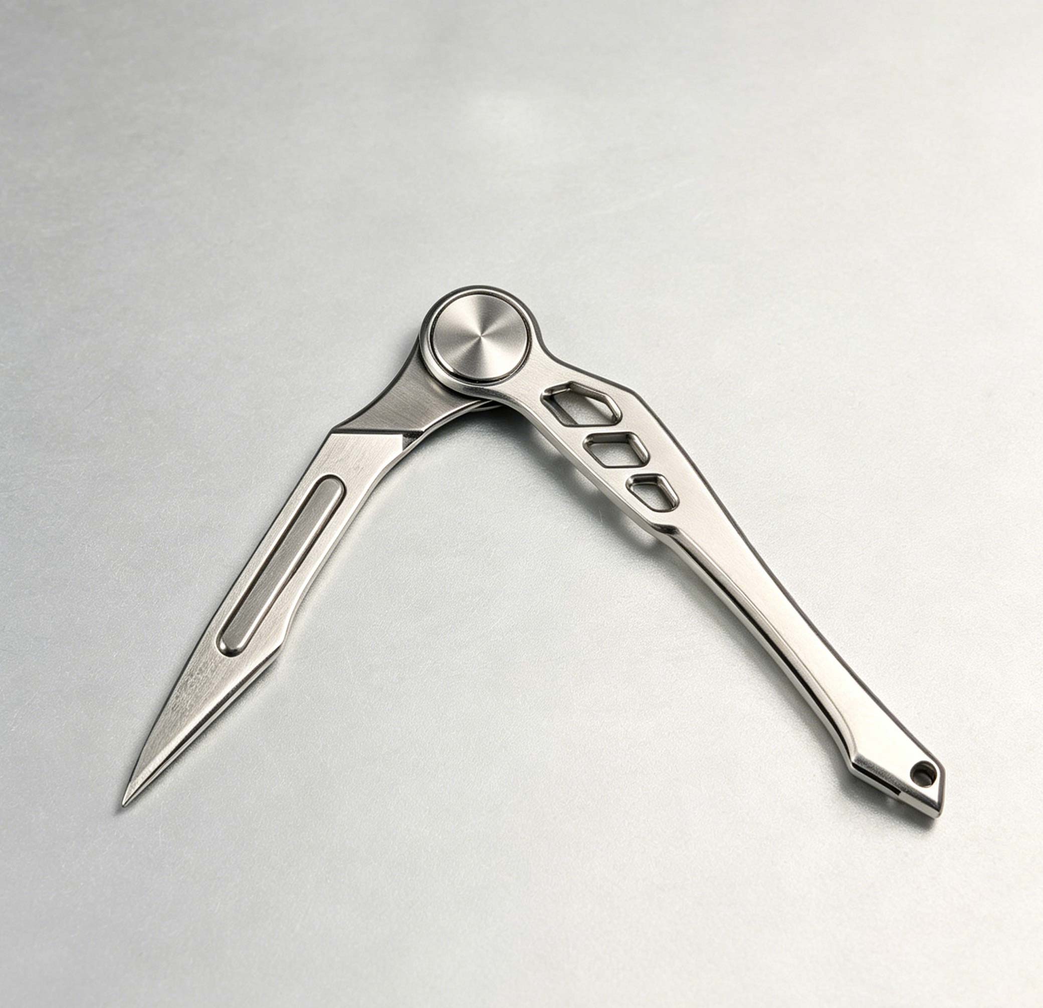 (Default Hong Kong Dollar) FEGVE Feather Art Knife EDC Titanium Alloy Small/Sharp Mini Unpacking Knife (E228- Woodpecker)