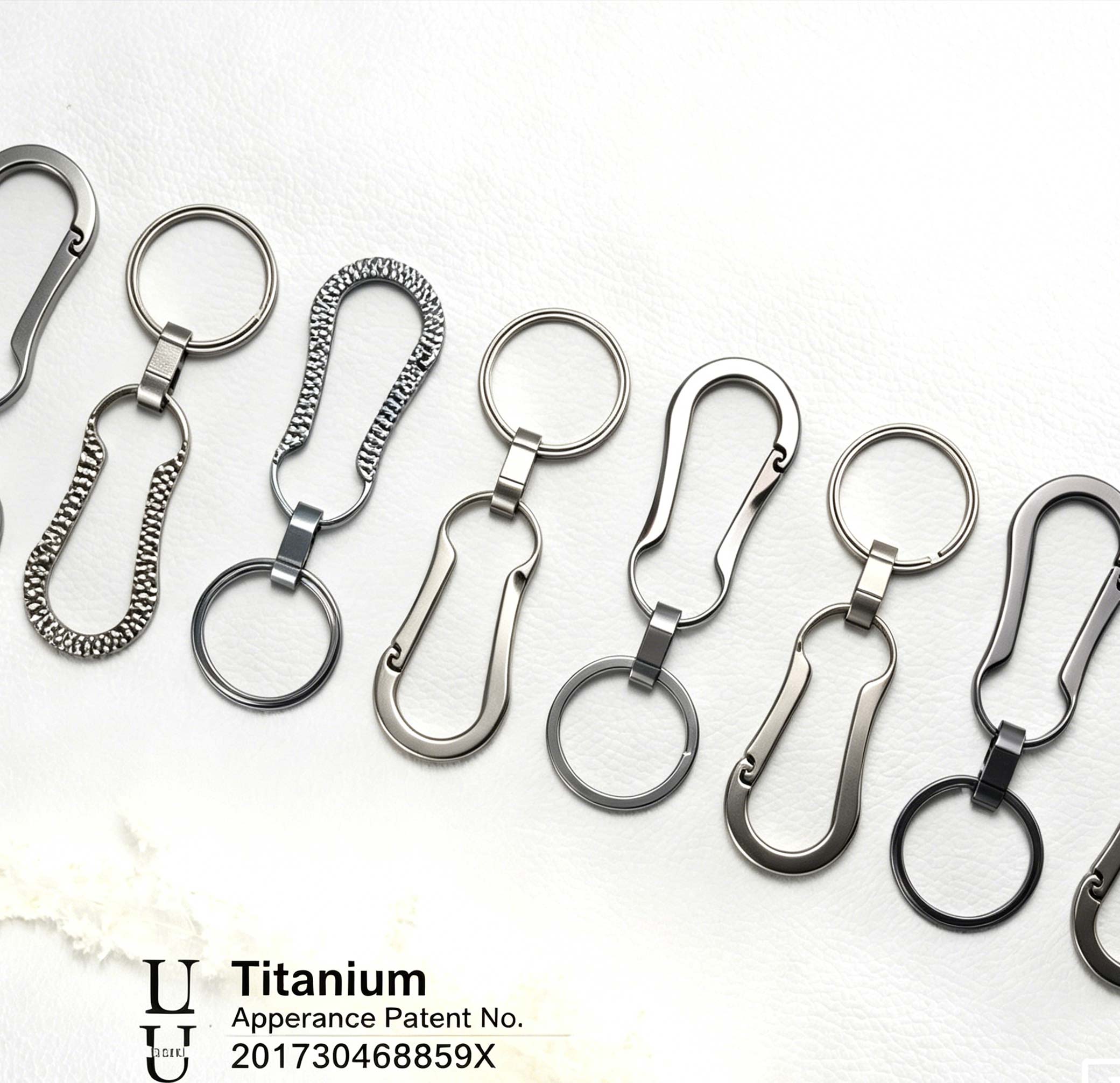 (Default Hong Kong Dollar) FEGVE Titanium Alloy Automotive Integrated Keychain TI007- Titanium U Stone Wash Original Color - Image 3