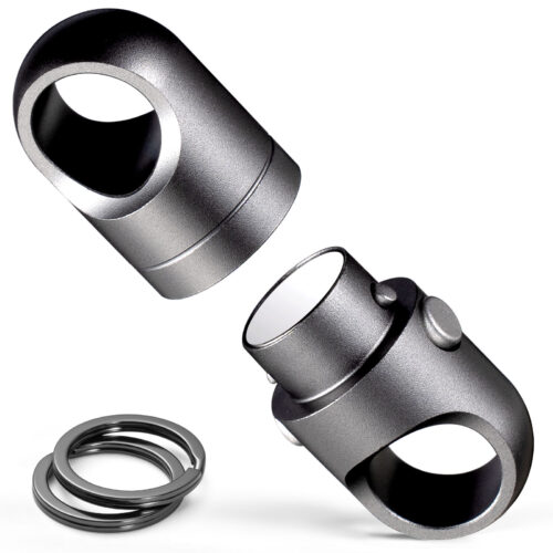 FEGVE new titanium alloy magnetic quick release keychain( gray)